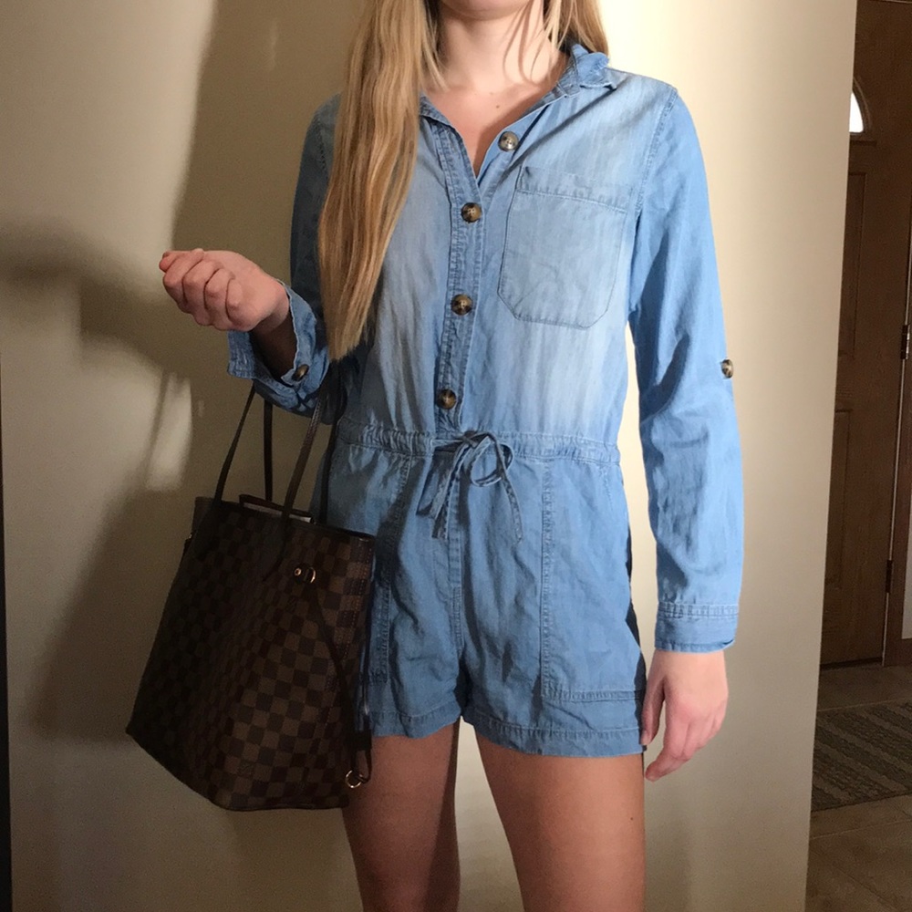 Francesca’s Denim Romper